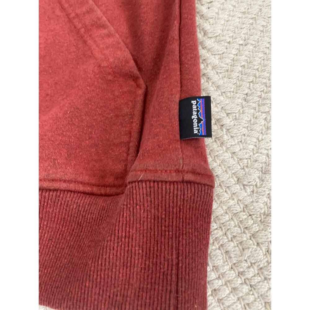 Patagonia Men Size XSMALL Hoodie Logo Ridge Uprisal Barn Red Popover - Picture 4 of 6